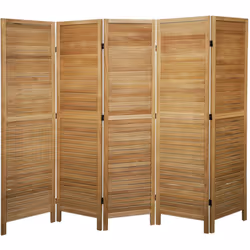 Description générale Paravent persienne de 5 pans en bois, apportant un style bohème et chic à votre intérieur moderne. Spéci ...