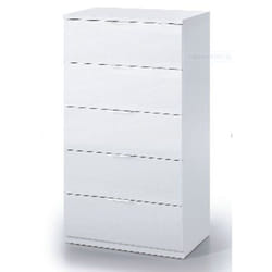 Commode avec 5 tiroirs coloris blanc artic - 110 x 60 x 40 cm Pegane