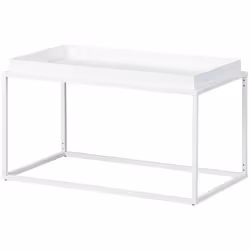 Aménagez votre intérieur grâce à cette table basse aussi chic que pratique. Table basse en métal laqué coloris Blanc. Dimensi ...