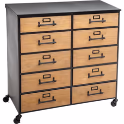 Laissez-vous tenter par cette jolie commode de 10 tiroirs, elle apportera une décoration industrielle et parfaite pour un sty ...