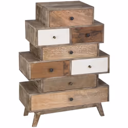 Apportez du style à votre chambre avec cette commode design de 8 tiroirs, originale à motifs et fabriquée en bois de manguier ...