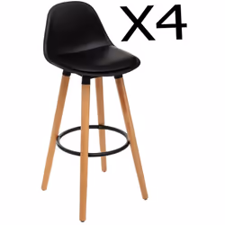 Vous avez une table haute à compléter dans votre salon ? Choisissez ce tabouret de bar Noir, conçu avec une structure en poly ...