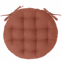 Augmentez le confort de vos chaises dans les tons terre cuite avec ce lot de 4 galette de chaise ronde terracotta en coton es ...