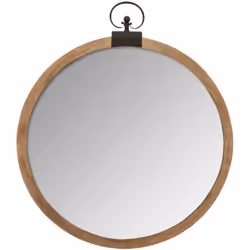 Apportez un charme industriel à votre intérieur avec ce miroir en bois est composé d'un dos en bois MDF, d'un cadre rond en b ...