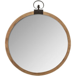 Miroir mural en bois et verre coloris marron - L.74 x l.7,5 x H.85,8 cm Pegane