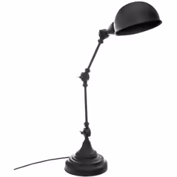 Cette lampe de bureau en métal noir mesure est fabriquée en fer, avec un câble en cuivre et PVC d'une longueur de 180 cm. Sa ...