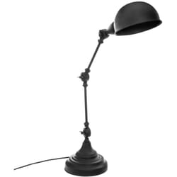 Pegane - Lampe de bureau en métal couleur noire - L.32 x l.15 x H.55 cm