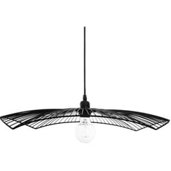Pegane - Suspension en métal filaire forme chapeau Noir - D.58 x H.9 cm
