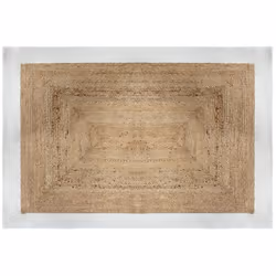 Tapis en jute coloris naturel à bordure blanc. Il mesure 120 x 170 cm. Ce tapis est de couleur tendance et unique. Dimension  ...
