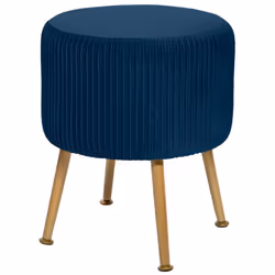 Tabouret en velours pliable coloris noir. Sa matière en polyester vous décorera votre salon ou séjour. Facile à installer. Di ...