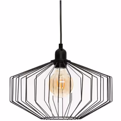 Suspension en métal coloris Noir. Longueur de câble : 80 cm. Dimension produit: D. 30,5 x H. 23 cm. Poids du produit: 0,49 kg ...