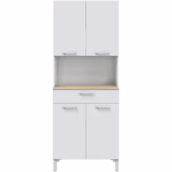 L'armoire de cuisine auxiliaire haute est composée de 4 portes, à l'intérieur desquelles se trouve une étagère pour faciliter ...
