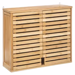 Ce superbe meuble haut de salle de bain, fabriqué en bambou naturel vous offrira grâce à ses 2 portes un optimal de rangement ...