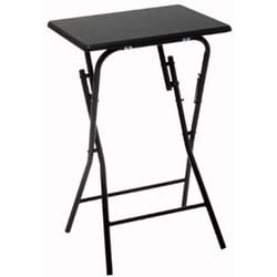 Table d'appoint pliante en mdf et métal coloris noir - L.48 x l.38 x H.64 cm Pegane