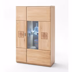 Ce buffet haut en chêne massif enrichit vos pièces et inspire avec un design intemporel et moderne. Le buffet offre suffisamm ...