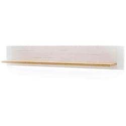 Tagère murale en bois coloris chêne et blanc - L.150 x H.25 x P.22 cm Pegane