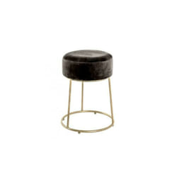Tabouret coloris Or-gris en MDF / métal - H 46 x Ø 30 cm -PEGANE-