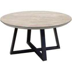 Table basse ronde en acacia massif gris - L.90 x H.45 x P.90 cm Pegane