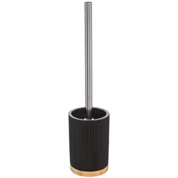 Brosse WC avec support en résine noir. A monter soi-même. Pratique et décorative avec entretien facile. Dimension produit: D. ...