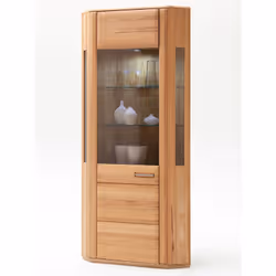 Exposez votre plus belle vaisselle avec ce vaisselier en hêtre huilé, avec sa porte et ses nombreux rangements intérieurs, ce ...