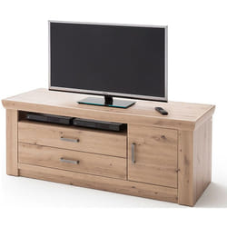 Meuble tv coloris chêne - Longueur 144 x Hauteur 60 x Profondeur 55 cm Pegane