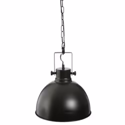 Suspension ronde en métal coloris noir - Diamètre 30 x hauteur 35 cm