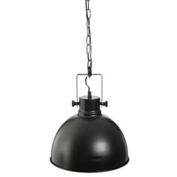 Suspension ronde en métal coloris noir - Diamètre 30 x hauteur 35 cm