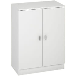 Pegane - Meuble bas polyvalent coloris blanc - Hauteur 80 x Longueur 60 x Profondeur 34 cm
