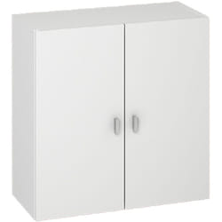 Pegane - Meuble haut polyvalent coloris blanc - Hauteur 60 x Longueur 60 x Profondeur 26,5 cm