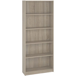Bibliothèque / Etagère coloris chêne - Hauteur 180 x Longueur 75 x Profondeur 25 cm Pegane