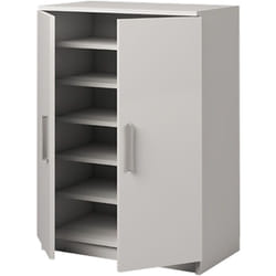 Armoire Meuble à chaussures coloris blanc - Hauteur 90 x Longueur 60 x Profondeur 35.6 cm -PEGANE-