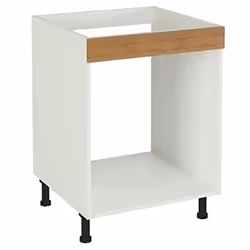 Meuble bas de cuisine pour four coloris chêne cortez Hauteur 85 x Longueur 60 x profondeur 58 cm comprenant : 1 étagère intér ...
