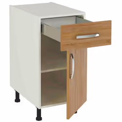 Meuble armoire de cuisine coloris chêne cortez Hauteur 85 x Longueur 40 x profondeur 58 cm comprenant : 1 Porte avec une étag ...