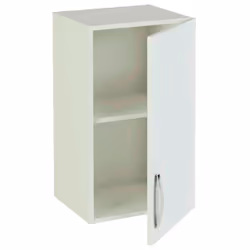 Meuble haut de cuisine à suspendre coloris blanc Hauteur 70 x Longueur 40 x profondeur 33 cm comprenant : 1 Porte avec une ét ...