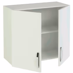 Meuble haut de cuisine à suspendre coloris blanc Hauteur 70 x Longueur 80 x profondeur 35 cm comprenant : 2 Portes avec une é ...