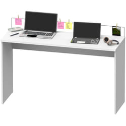 Bureau coloris Blanc - Hauteur 89 x Longueur 131.5 x Profondeur 45 cm Pegane