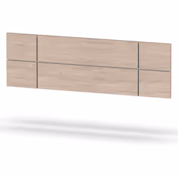 Tête de lit adulte 160 cm, en panneaux de particules et mélamine haute densité coloris effet bois/blanc, livré avec la quinca ...