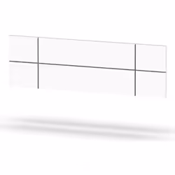 Tête de lit adulte 160 cm, en panneaux de particules et mélamine haute densité coloris Blanc/Cambrian, livré avec la quincail ...