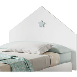 Pegane - Tête de lit enfant, coloris blanc - Hauteur 80 x Longueur 100 x Profondeur 1.6 cm