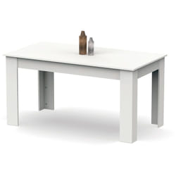 Table à manger / table repas coloris blanc - Hauteur 77 x Longueur 140 x Profondeur 80 cm Pegane
