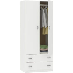 Armoire placard / meuble de rangement coloris Blanc brillant - Hauteur 180 x Longueur 74 x Profondeur 50 cm Pegane