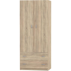 Armoire placard / meuble de rangement coloris Cambrian - Hauteur 180 x Longueur 74 x Profondeur 50 cm Pegane