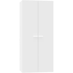 Armoire placard / meuble de rangement coloris blanc - Hauteur 180 x Longueur 79 x Profondeur 52 cm Pegane
