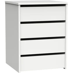 Commode Meuble de rangement coloris blanc brillant - Hauteur 61 x Longueur 46 x Profondeur 45 cm Pegane