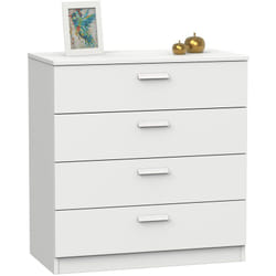 Commode Meuble de rangement coloris blanc - Hauteur 78 x Longueur 74 x Profondeur 40 cm Pegane