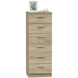 Pegane - Chiffonnier Meuble de rangement coloris Cambrian - Hauteur 110 x Longueur 40 x Profondeur 40 cm