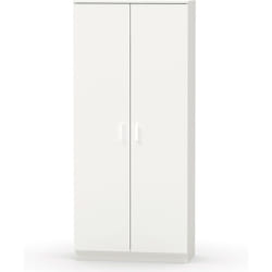 Armoire / meuble de rangement coloris blanc - Hauteur 180 x Longueur 80 x Profondeur 35 cm Pegane