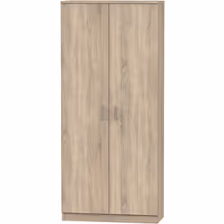 Armoire en panneaux de particules et mélamine haute densité coloris cambrian avec 2 portes de 3 étagères (Tablette supérieur ...