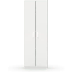 Armoire / meuble de rangement coloris blanc - Hauteur 180 x Longueur 60 x Profondeur 35 cm Pegane