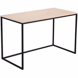 Table de bureau en bois chêne nordique - noir - Longueur 120 x profondeur 60 x hauteur 75 cm
